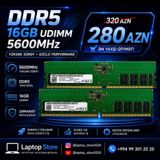 DDR5 16GB 5600MHz RAM — 280 AZN Tutumu: 16GB Tip: DDR5 udımm — Комплектующие