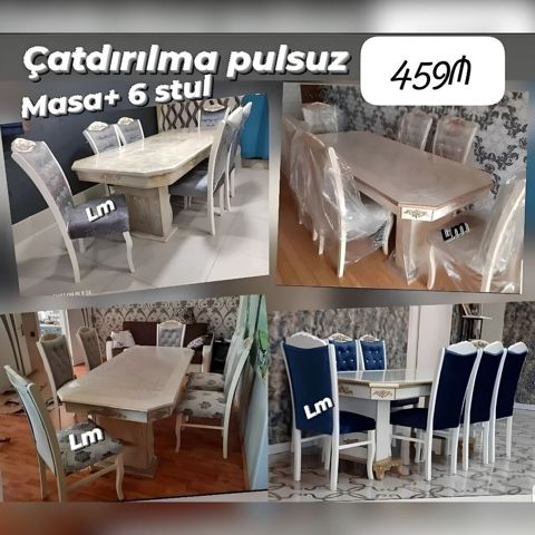 Möhtəşəm Nərgiz masa dəsti Yüksək keyfiyyətlə Qiymət: Masa 2x1 +6 — Bakı