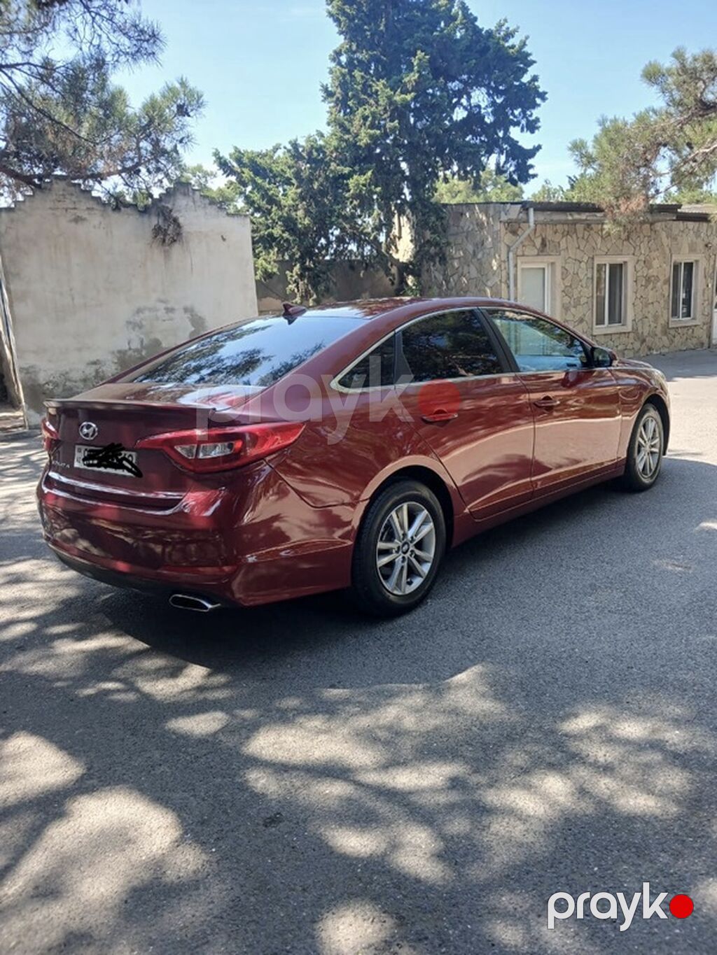Hyundai Sonata sedan - Korpus: 4 qapılı sedan, albalı/qırmızı rəng — Avtomobillər, Bakı (4)