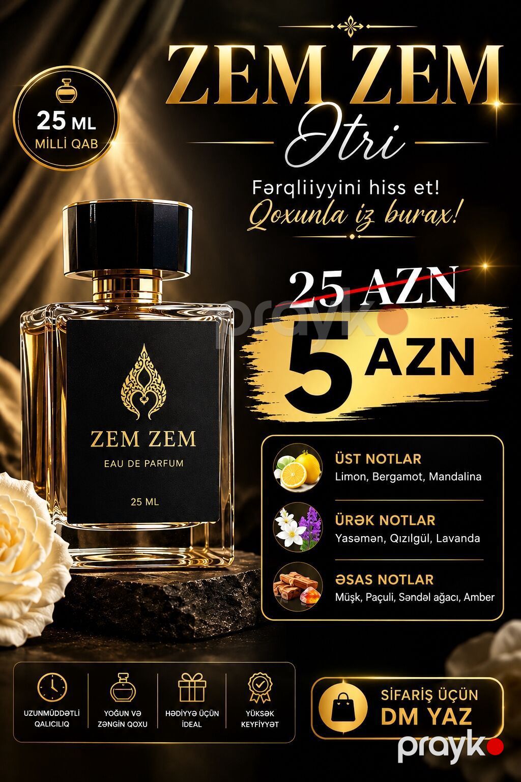 Premium ətir kolleksiyası – 25 ml milli qablar 1) Gucci Guilty Men — Ətir, Bakı (4)