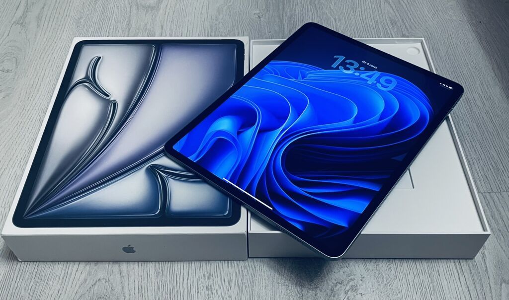 Apple iPad Air 13 inch 2025 (M2) 128 gb yaddaş ideal vəziyyətdə pil — Apple, Bakı (2)
