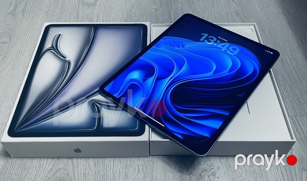 Apple iPad Air 13 inch 2025 (M2) 128 gb yaddaş ideal vəziyyətdə pil — Apple, Bakı (2)