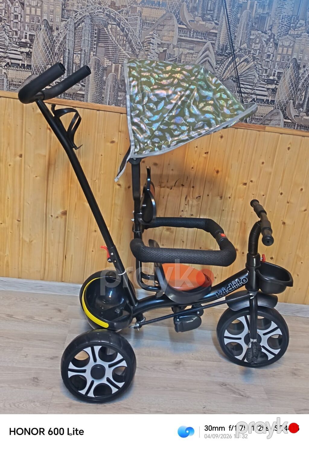 Uşaq üçtəkərli velosipedi – Kiddiilo brendi - Rəng: qara gövdə — Uşaq velosipedləri, Sumqayıt (4)