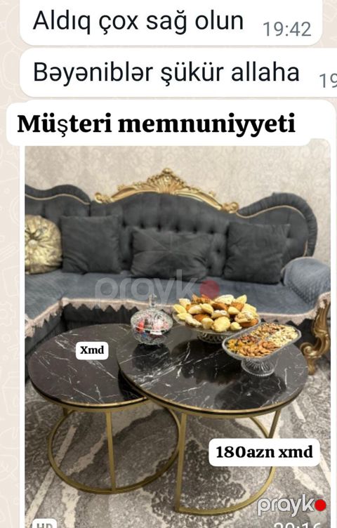 Yumru masa, Açılmayan, Təkərsiz — Bakı