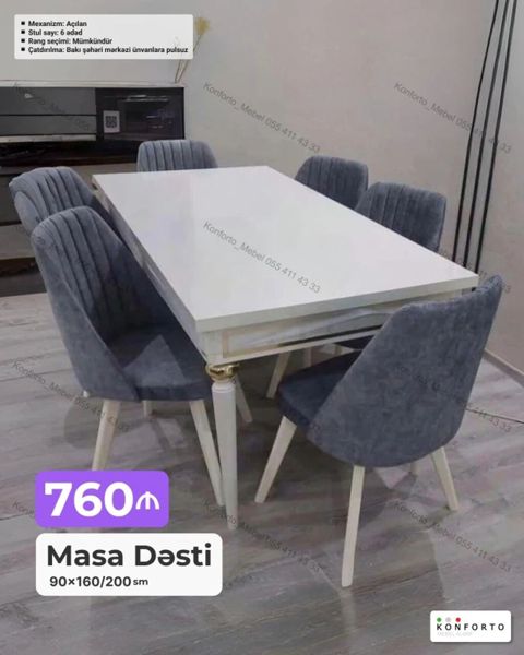 Məhsul: Masa Dəsti - Qiymət: 760 (şəkildə göstərilib) - Ölçü — Bakı