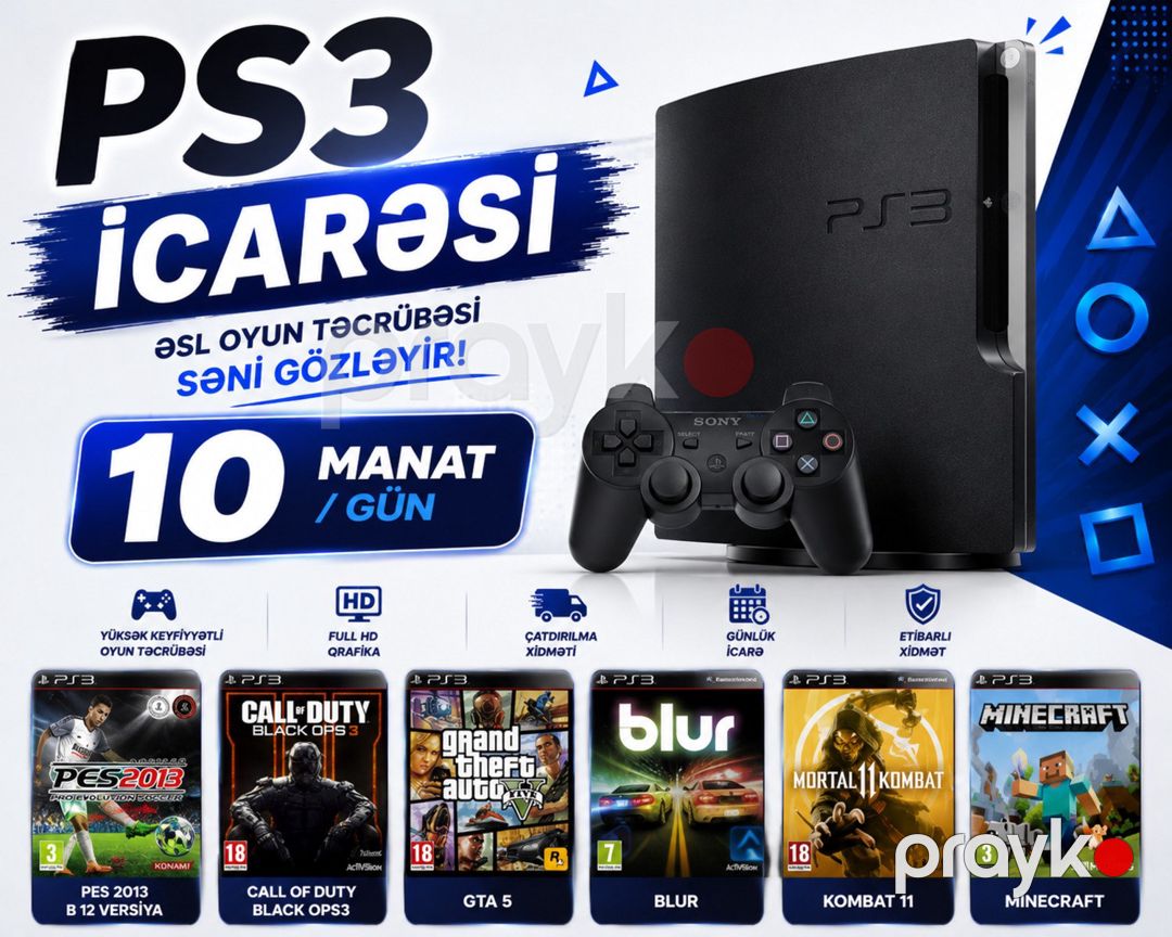 PS3 icarəsi — Avadanlıq icarəsi, Bakı