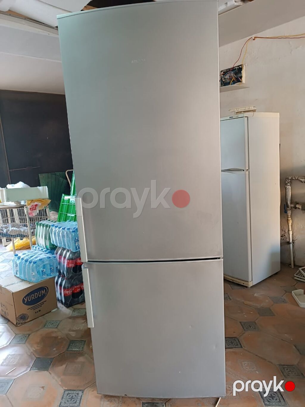 İşlənmiş 2 qapılı Atlant Soyuducu Satılır, rəng - Gümüşü — Soyuducular, Xırdalan