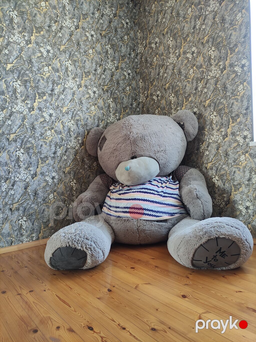 Nəhəng plyuş ayı oyuncaq - Rəng: boz, “Me to You” üslubunda — Yumşaq oyuncaqlar, Saray (3)