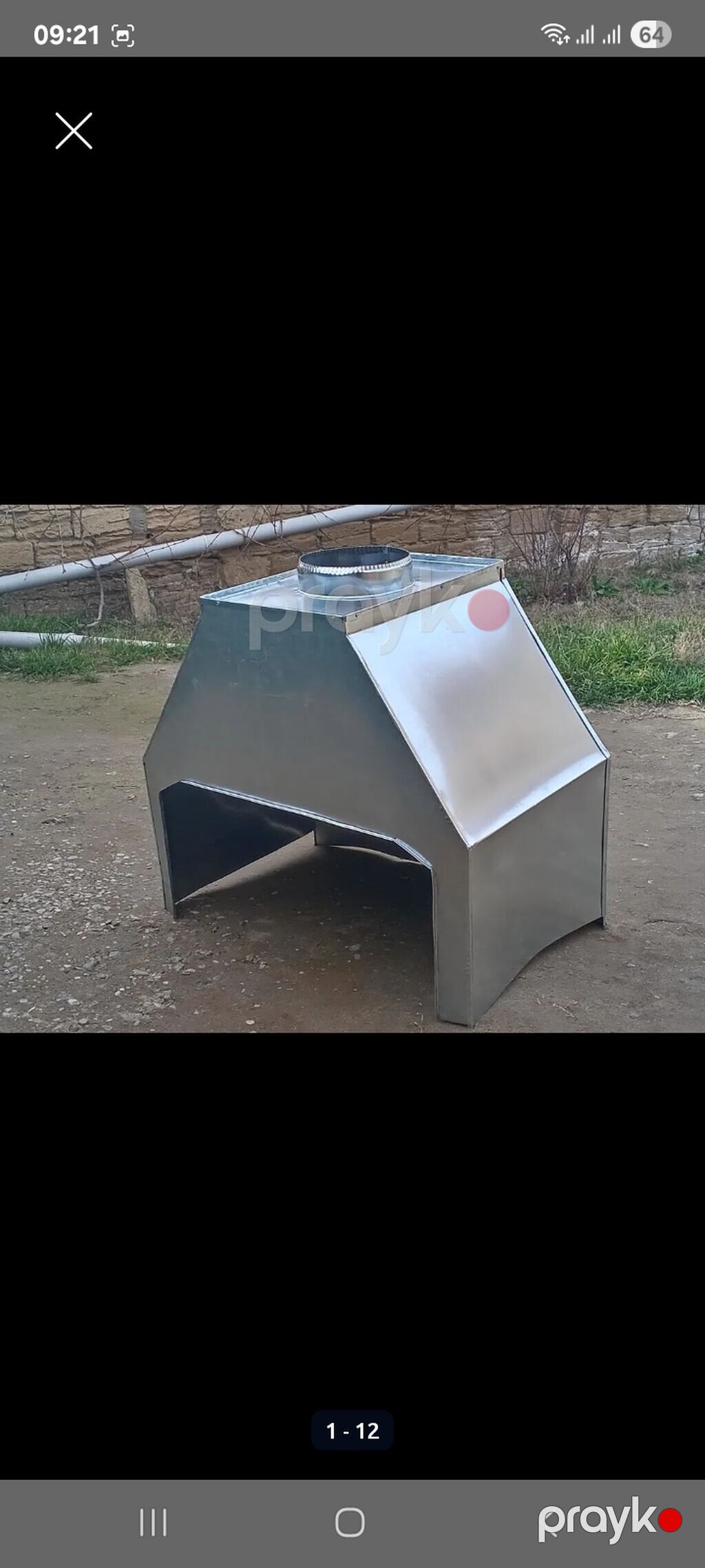 Mətbəx və manqal üçün sinklənmiş metal aspirasiya başlığı - Material — Mətbəx cixartma qapıları və aksesuarları, Saray (5)