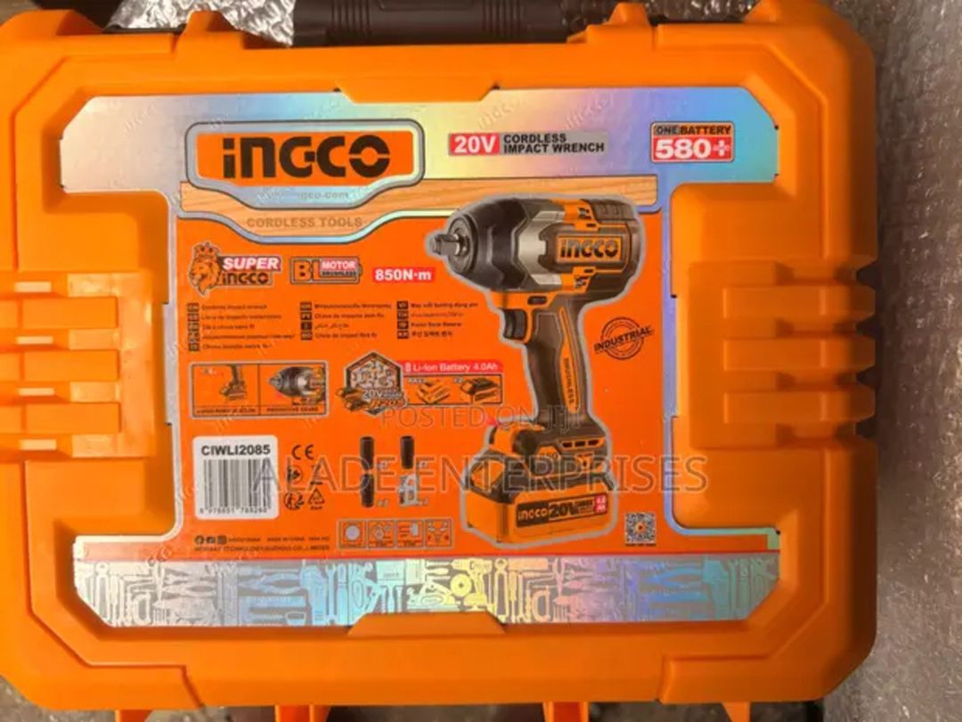 Ingco CIWLI2085 akkumulyatorlu zərbəli qaykaaçan 20V 850Nm — Təmir və inşaat, Bakı (3)