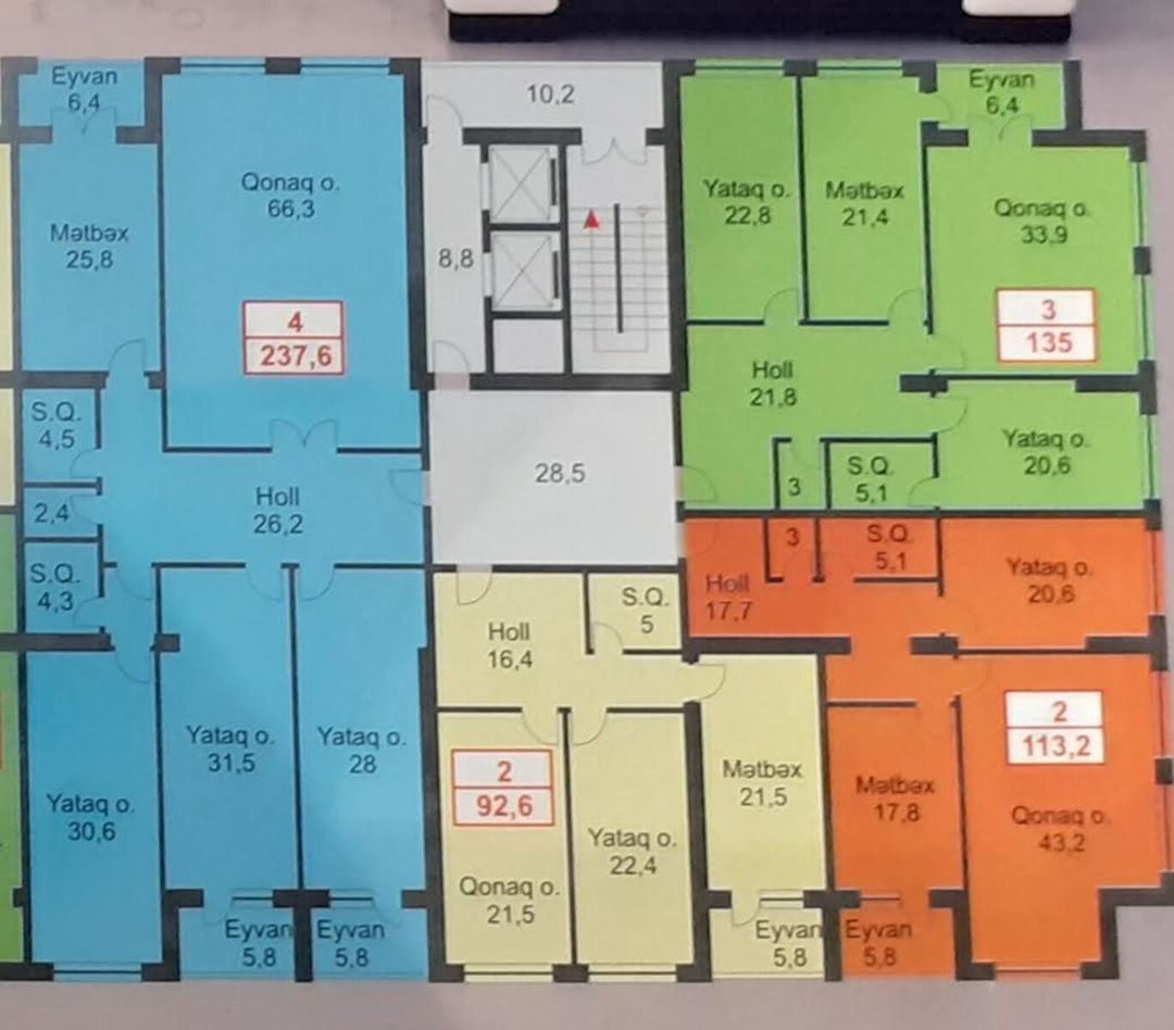 Satılır 4 otaqlı yeni tikili 237 m² — Mənzil, Bakı (5)