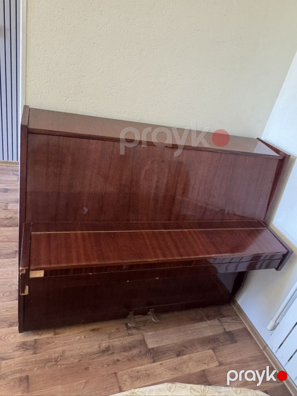 Upright piano – “Неваль” markalı - Korpus: tünd qəhvəyi laklı ağac — Pianino və digər klaviş alətləri, Bakı (4)