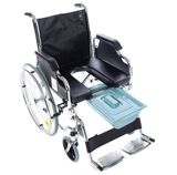 Tualet funksiyalı əlil arabası - Yumşaq yastıqlı, U formalı oturacaq — Murad — Sanitar kreslolar