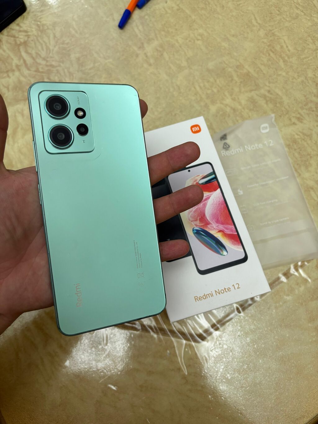 Redmi Note 12, 128 GB, rəng - Yaşıl, Barmaq izi, İki sim kartlı, Face ID — Xiaomi, Mingəçevir (2)