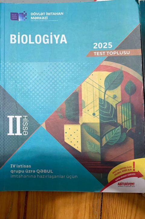 Məhsul: “Biologiya – 2025 Test Toplusu”, II hissə — Bakı