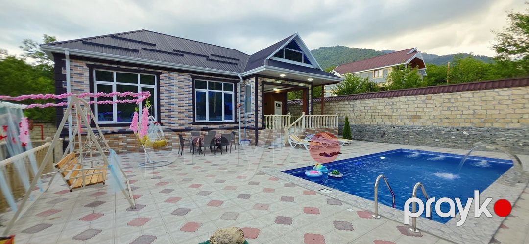İcarəyə verilir 3 otaqlı həyət evi/bağ evi 100 m² — Ev, villa, Qəbələ (12)