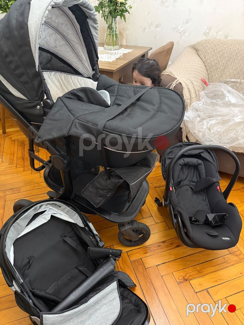 3 lyulkali kolyaska Burbay brendi Qiymet 400 man Alinib 1100 man a — Arabalalar, Bakı (6)