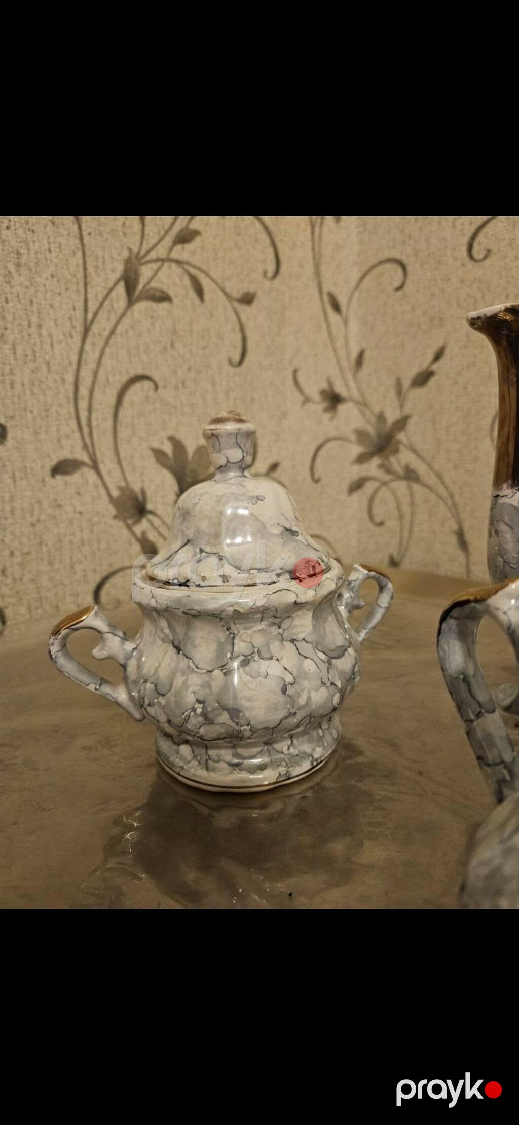 Sovet dövrünə aid (1970–80-ci illər) vintaj keramika çay dəsti.3 — Mebel, Masazır (3)