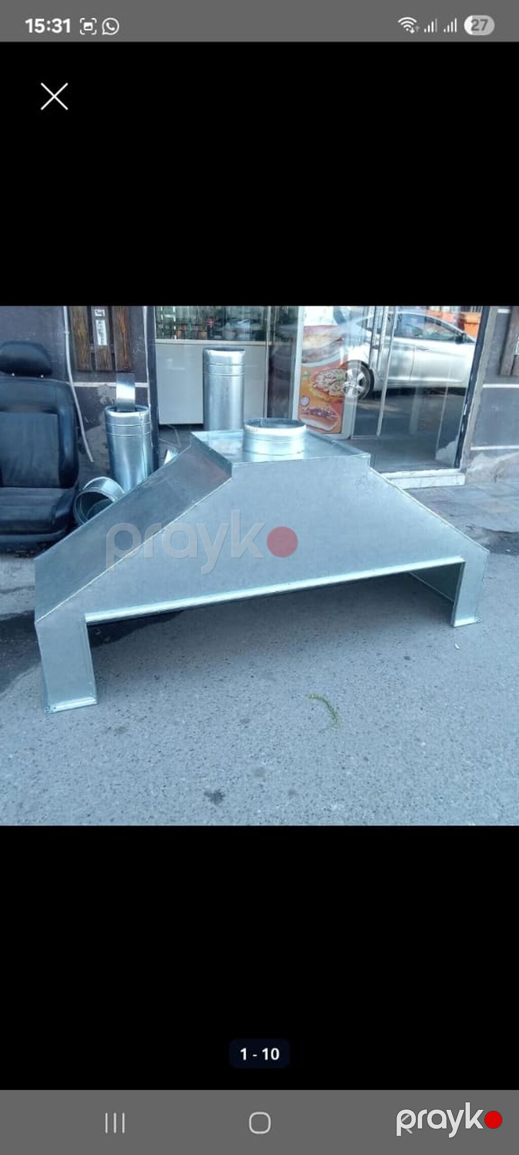 Qalvanizli metal mətbəx aspirasiya başlıqları (kupaş/zonte) Məhsul — Mətbəx cixartma qapıları və aksesuarları, Saray (3)