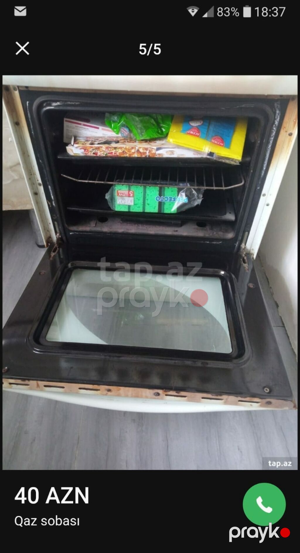 Qaz sobası və elektrik diski olan kombinə edilmiş plitə - Üst hissə — Plitələr, Bakı (4)