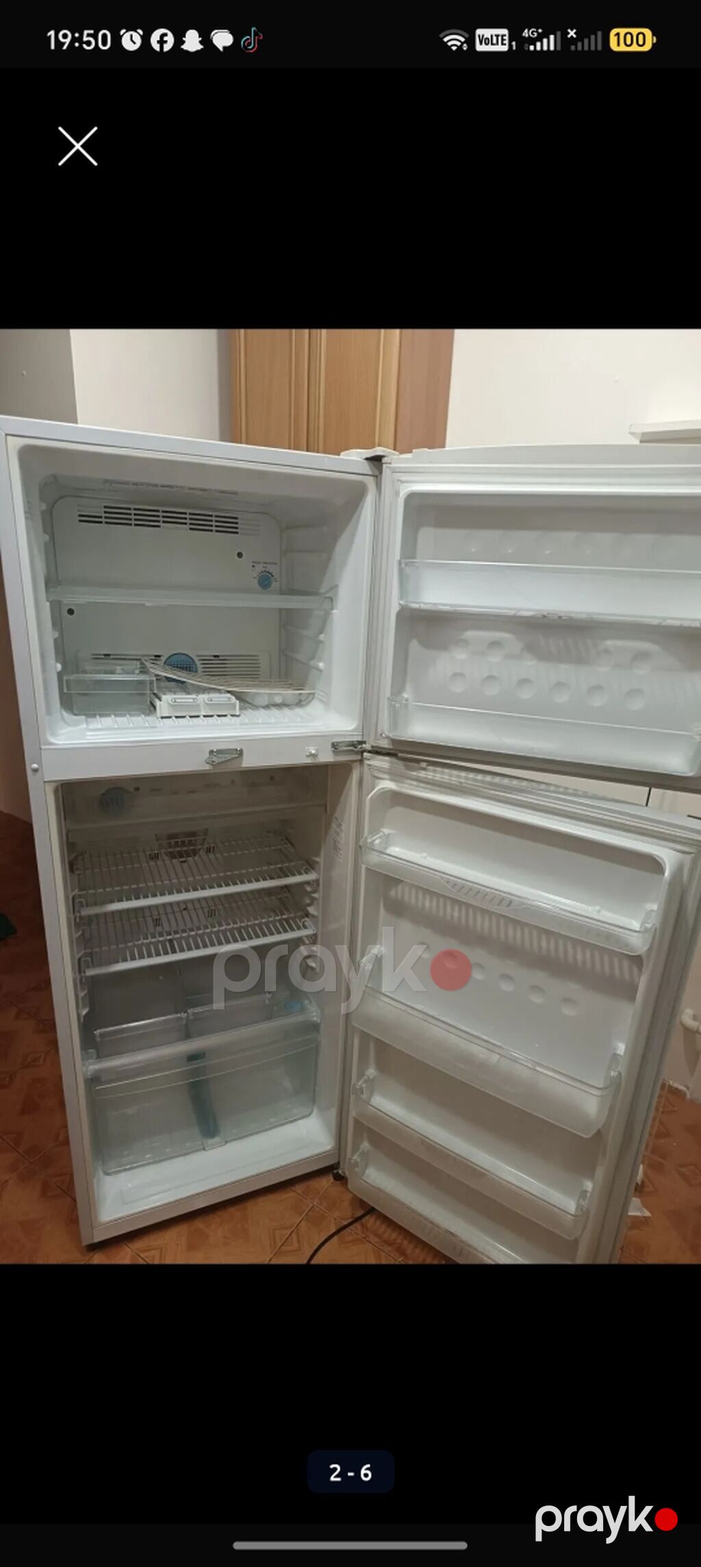 İşlənmiş 2 qapılı Sharp Soyuducu Satılır, rəng - Ağ — Soyuducular, Bakı (2)