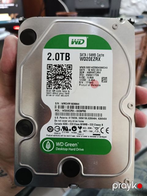 Daxili Sərt disk (HDD) Western Digital (WD), 2 TB, 5400 RPM, 3.5", İşlənmiş — Sanqaçal
