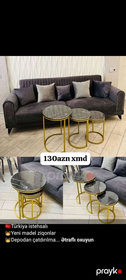 Türkiyə istehsalı yeni model ziqonlar – 3-lü yuvalanan köməkçi stol — Bakı