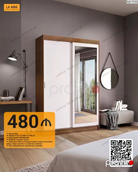 Kupe dolab - Modell: Kod 13154 - Ölçülər: Dərinlik 55 sm Hündürlük — Bakı