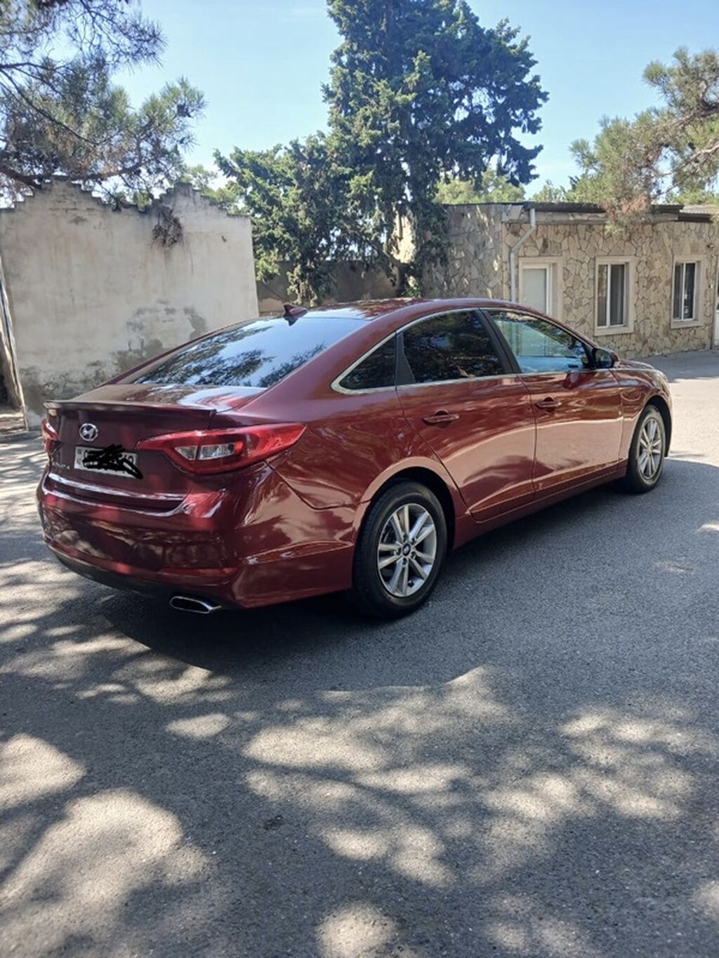 Hyundai Sonata sedan - Korpus: 4 qapılı sedan, albalı/qırmızı rəng — Avtomobillər, Bakı (4)