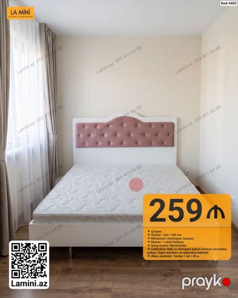 La Mini – yataq çarpayıları Məhsul: Çarpayı (160×200 sm) - Mexanizm — Bakı