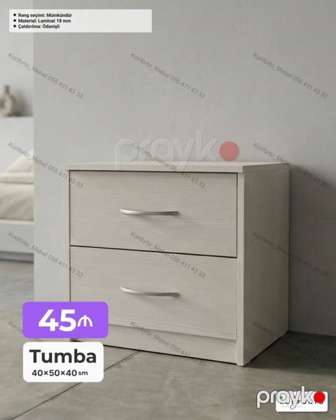 Tumba – yatacaq otağı üçün funksional və minimalist dizayn. Ölçü — Bakı