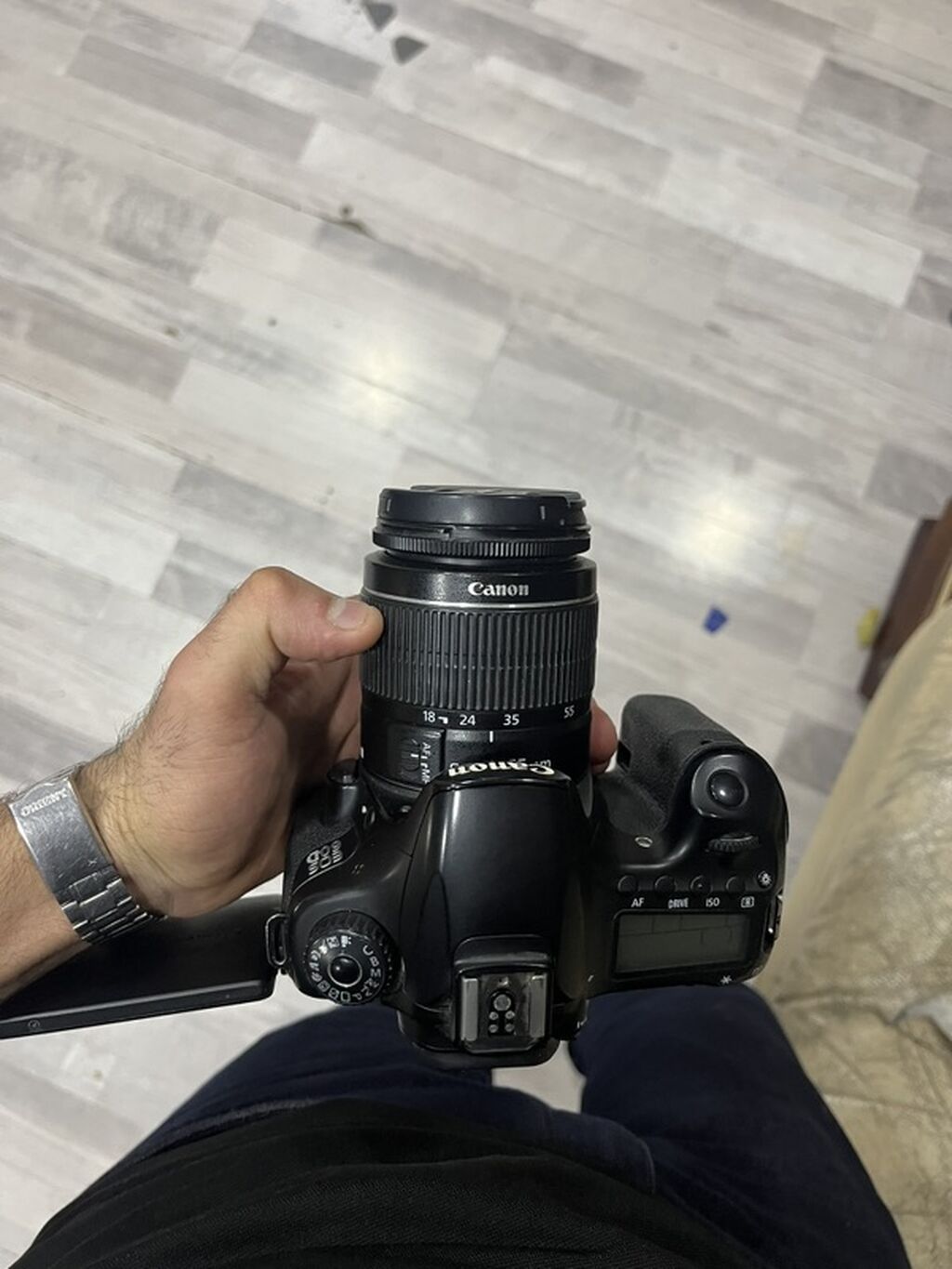 Canon EOS 60D Dslr fotoaparat + Canon EF-S 18-55mm lens — Fotoaparat, Gəncə (4)