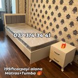 Tək nəfərlik çarpayı dəsti - Rəng: açıq krem/ağ tonlarda - Çarpayı — Mallar
