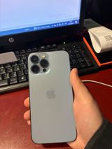 IPhone 13 Pro Max, 128 GB, Blue Titanium, Barmaq izi, Simsiz şarj, Face ID — Apple iPhone