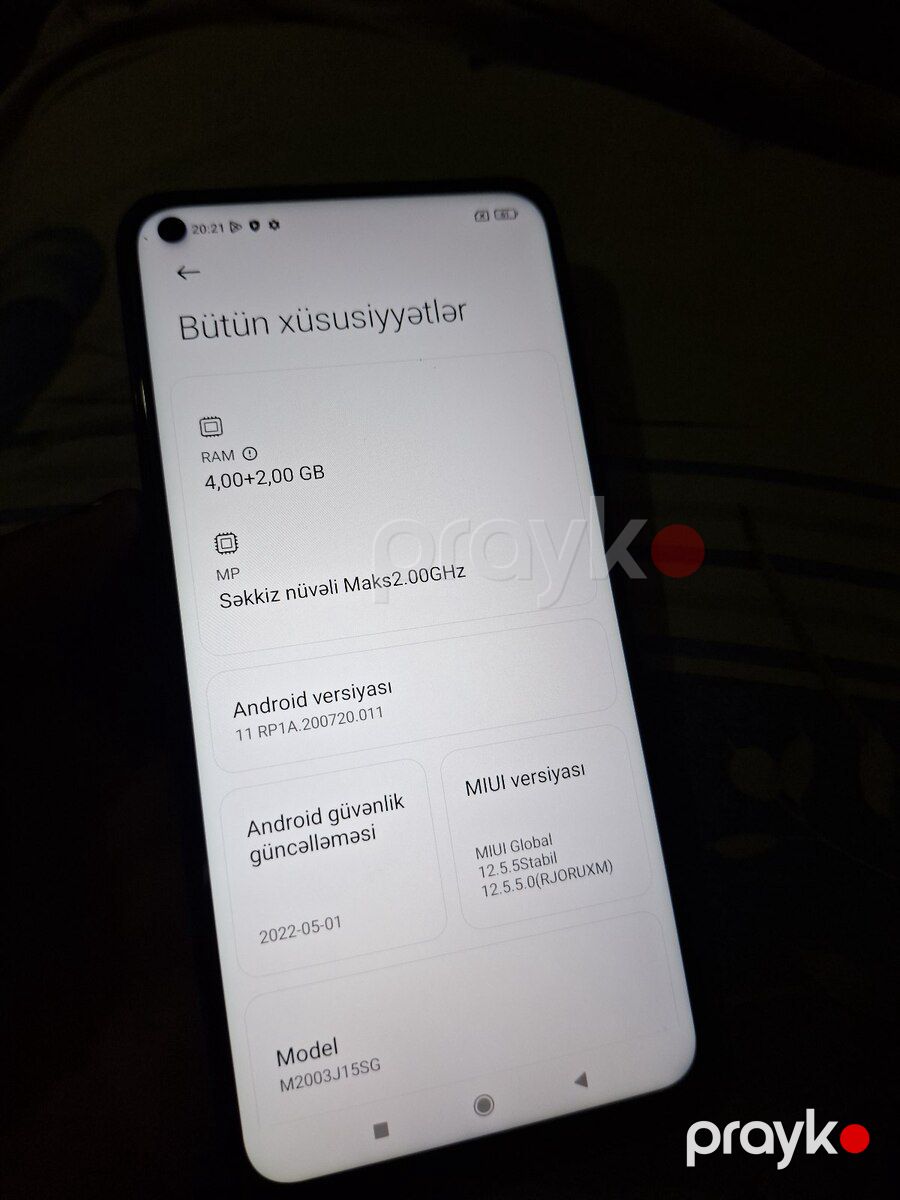 Xiaomi Redmi Note 9 4G Blue 128GB/6GB — Smartfonlar, Bakı (9)