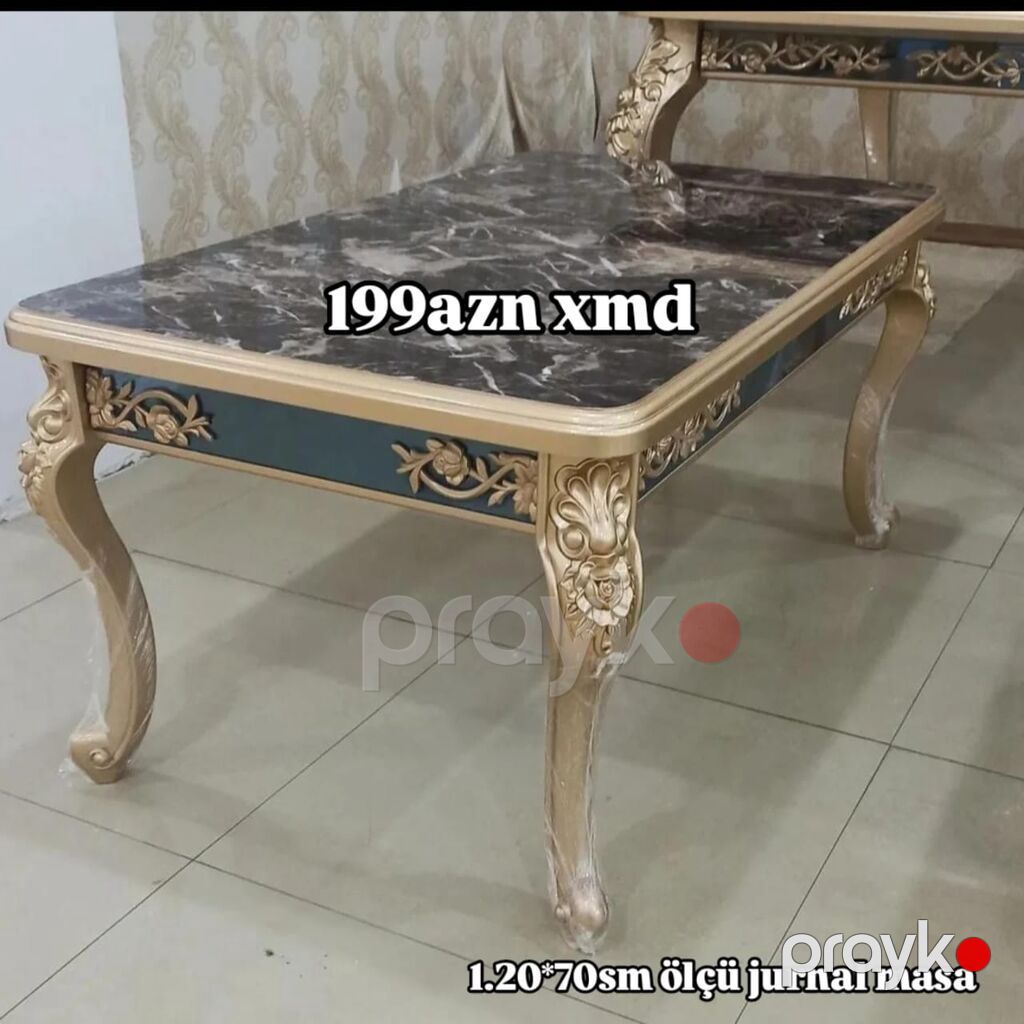 Düz masa, Açılmayan, Təkərsiz, MDF, Zəmanətsiz — Jurnal masaları, Bakı (5)