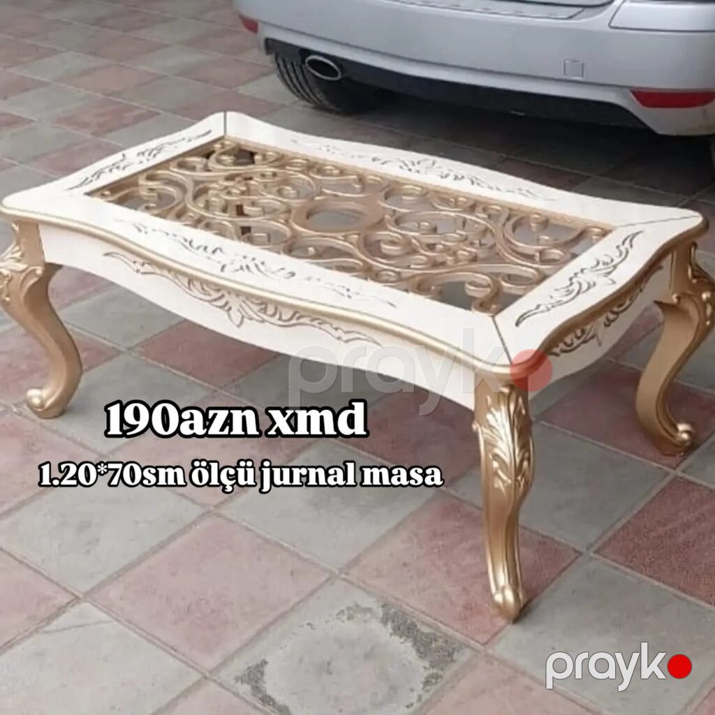 Düz masa, Açılmayan, Təkərsiz, MDF, Zəmanətsiz — Jurnal masaları, Bakı (8)