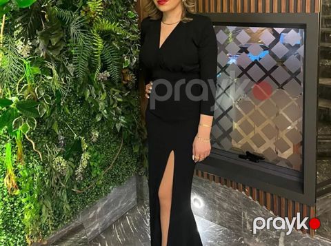 Qara axşam geyimi – zərif kəsim - Rəng: dərin qara - Model: Uzun — Xırdalan