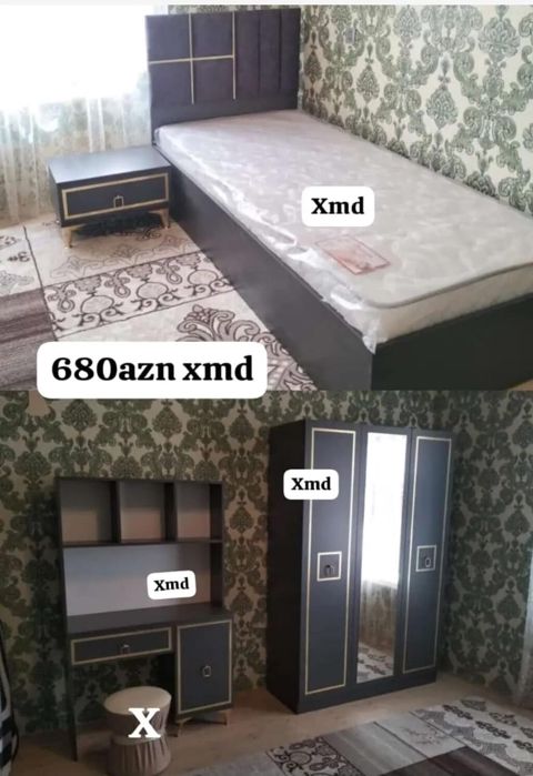 Gənc otağı mebel dəsti Tərkibi: - Tək nəfərlik çarpayı – yumşaq — Mehdiabad