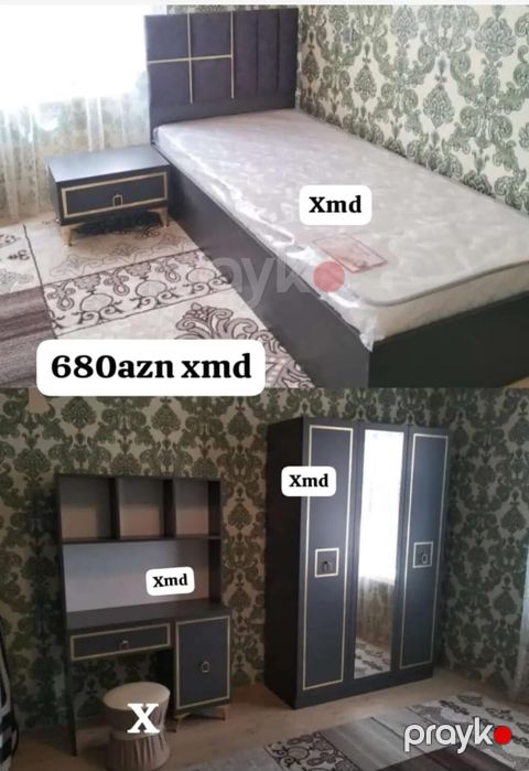 Gənc otağı mebel dəsti Tərkibi: - Tək nəfərlik çarpayı – yumşaq — Mehdiabad