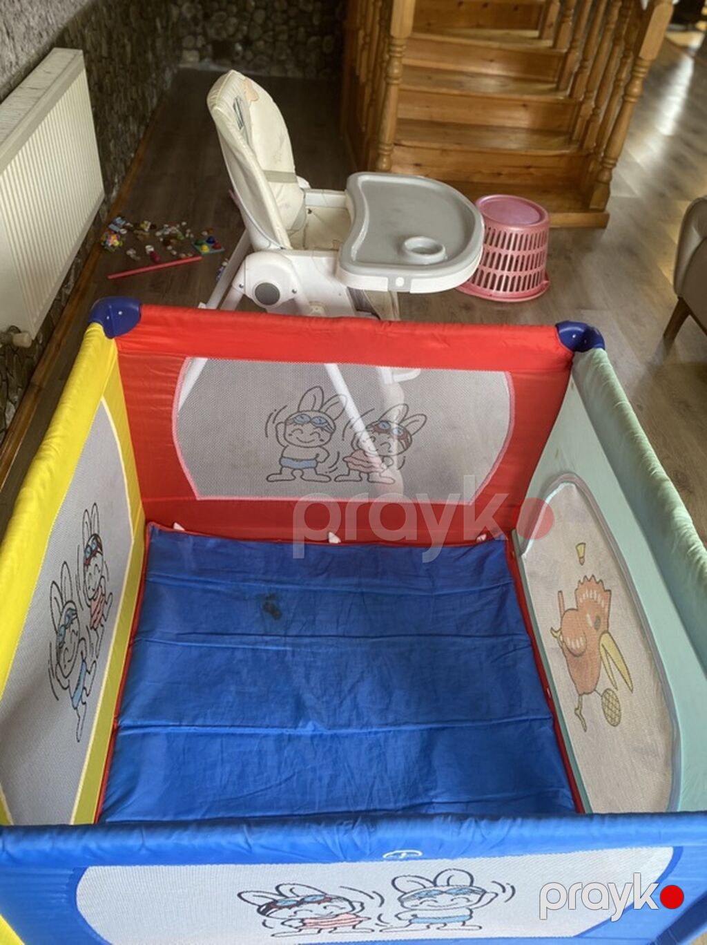 Uşaq oyun maneyi / playpen - Rəngli dizayn: mavi, qırmızı, sarı və — Manequinlər, Bakı (3)