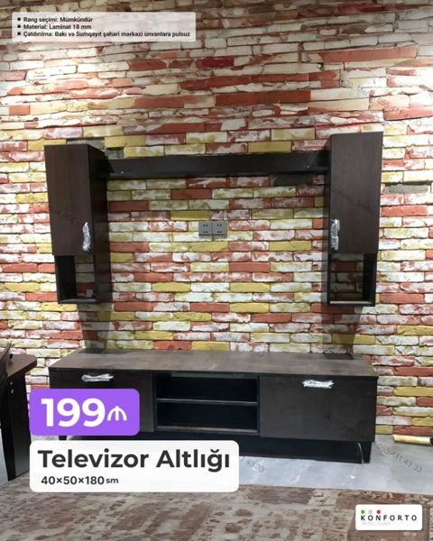 Televizor altlığı və asma modul dəsti Ölçü: 40 50 180 sm — Bakı