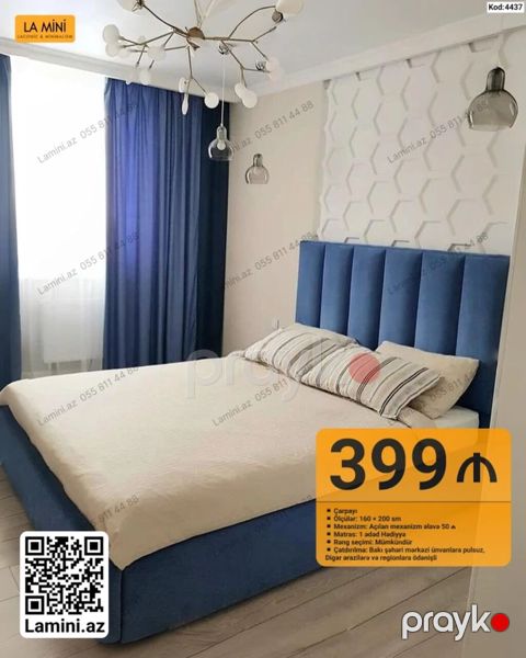 LA Mını markasından yumşaq başlıqlı çarpayılar Model kodları: 4437 — Bakı