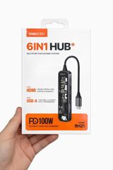 Recci RH21 6in1 hub çoxfunksiyalı Type-C hub adapteri — Matrix Electronics — Smartfonlar