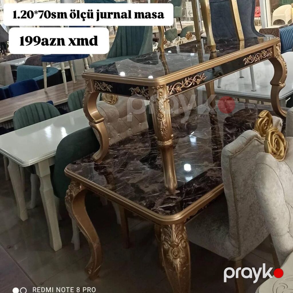 Düz masa, Açılmayan, Təkərsiz, MDF, Zəmanətsiz — Jurnal masaları, Bakı (7)