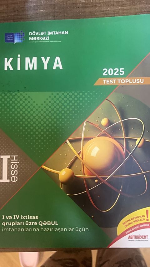 "Kimya" test toplusu 1-ci hissə 2025 — Bakı