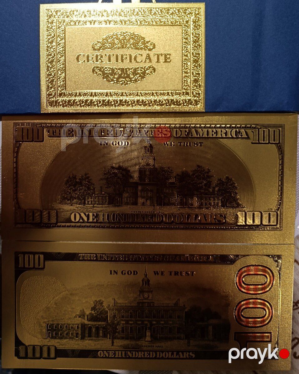 Qızıl 100 dollar suvenir — Kolleksiyalar, Bakı (2)