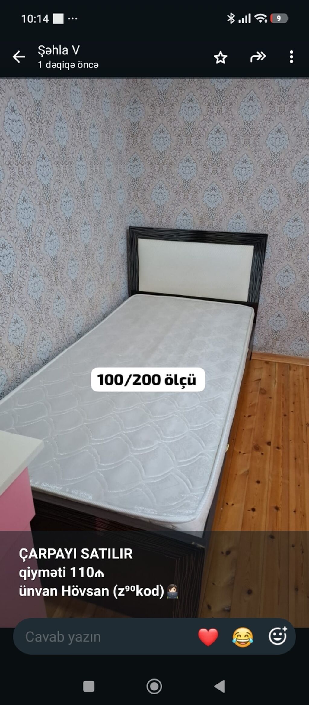 İşlənmiş, Təknəfərlik çarpayı, Bazasız, Matras ilə, Siyirməsiz — Yataqlar, Bakı