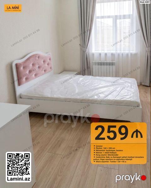 Məhsul: Çarpayı (Kod: 4401) - Ölçü: 160 200 sm - Mexanizm — Bakı