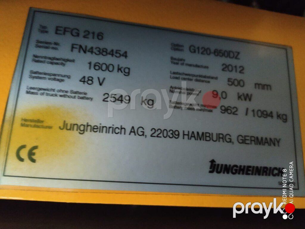 Jungheinrich EFG216DZ650, 2024 il — İnşaat texnikası, Bakı (7)